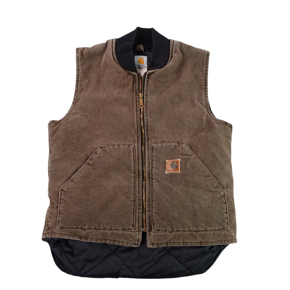 Vintage Carhartt V02 CHT Duck Vest Mens M Regular Chestnut Brown USA 2000